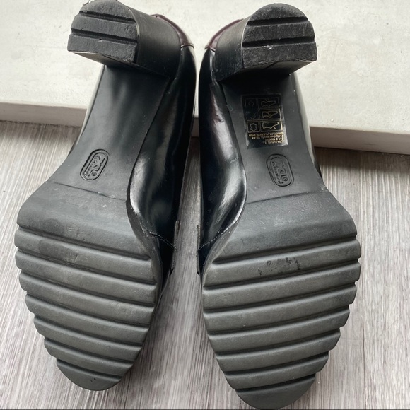 Gadea leather burgundy brown black high heel shoe - Picture 7 of 9